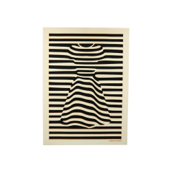 Tableau cadre personnalisable d’une silhouette en bois découpé et gravé vue de face Woodillusion