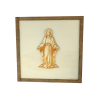 Customizable wall art frame of Mary in cut and engraved wood front view Woodillusion