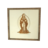 Tableau cadre personnalisable de Marie en bois découpé et gravé vue de face Woodillusion