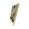 Customizable wall art frame of a silhouette in cut and engraved wood side view with easel Woodillusion