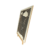 Customizable wall art frame of a silhouette in cut and engraved wood side view with easel Woodillusion