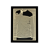 Tableau cadre personnalisable d’une silhouette en bois découpé et gravé vue de face avec cadre Woodillusion