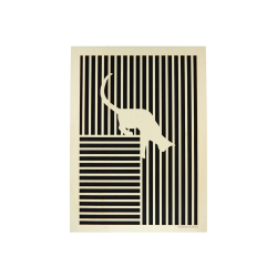 Tableau cadre personnalisable d’un chat en bois découpé et gravé vue de face Woodillusion