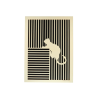 Tableau cadre personnalisable d’un chat en bois découpé et gravé vue de face Woodillusion