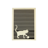 Tableau cadre personnalisable d’un chat en bois découpé et gravé vue de face Woodillusion
