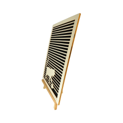 Customizable wall art frame of a cat in cut and engraved wood side view with easel Woodillusion