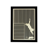 Customizable wall art frame of a cat with mouse in cut and engraved wood front view with frame Woodillusion