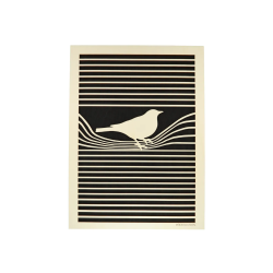 Customizable wall art frame of a bird in cut and engraved wood front view Woodillusion