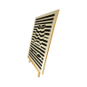 Customizable wall art frame of champagne glasses in cut and engraved wood side view with easel Woodillusion