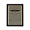 Tableau cadre personnalisable de coupes de cocktails en bois découpé et gravé vue de face avec cadre Woodillusion