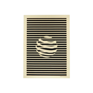 Customizable wall art frame of a sphere in cut and engraved wood front view Woodillusion