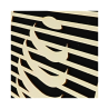 Zoom on a customizable wall art frame of a sphere in cut and engraved wood side view with easel Woodillusion