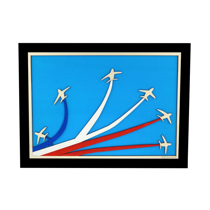 Wooden Aerobatic Wall Art 3 | Woodillusion