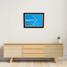 Entrance view with a customizable wall art frame of aerial aerobatics in cut and engraved wood Woodillusion