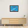Entrance view with a customizable wall art frame of aerial aerobatics in cut and engraved wood Woodillusion
