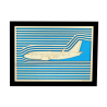 Tableau cadre personnalisable aéronautique en bois découpé et gravé
