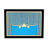Tableau cadre personnalisable aéronautique en bois découpé et gravé