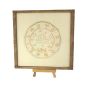 Customizable wall art frame of a Libra in cut and engraved wood front view with easel Woodillusion