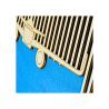 Zoom on a customizable wall art frame of an aeronautical design in cut and engraved wood