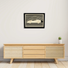 Entrance view with a customizable wall art frame of a car design in cut and engraved wood front view with frame Woodillusion