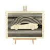 Customizable wall art frame of a car design in cut and engraved wood