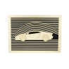 Customizable wall art frame of a car design in cut and engraved wood