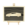 Tableau cadre personnalisable automobile en bois découpé et gravé