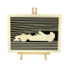 Customizable wall art frame of a car design in cut and engraved wood