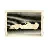 Tableau cadre personnalisable automobile en bois découpé et gravé