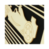 Zoom on a customizable wall art frame of a car design in cut and engraved wood