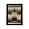 Customizable wall art frame of a bottle design with frame in cut and engraved wood
