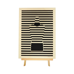 Tableau cadre personnalisable flacon en bois découpé et gravé