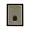 Customizable wall art frame of a bottle design with frame in cut and engraved wood