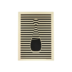 Tableau cadre personnalisable flacon en bois découpé et gravé