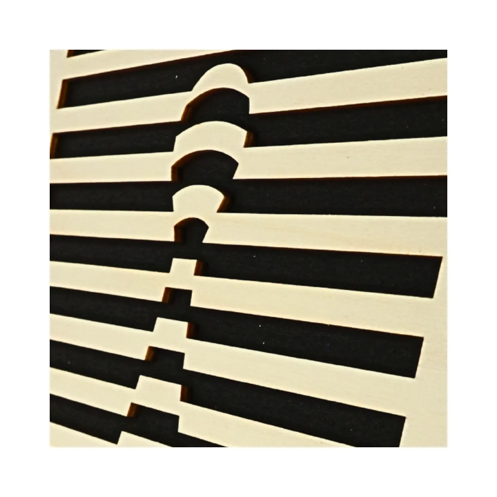 Zoom customizable wall art frame of a bottle design in cut and engraved wood