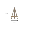 Wooden easel for customizable wall art frame 10 x 10 cm or 20 x 20 cm front view Woodillusion