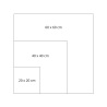 Available dimensions of customizable wall art frames Paris and Versailles Woodillusion