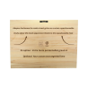 Rear view of a 28 x 38 cm wooden wall art frame landscape format with personalized text and hook Woodillusion