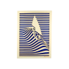 Tableau cadre personnalisable d’un voilier en bois découpé et gravé vue de face Woodillusion