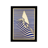 Tableau cadre personnalisable d’un voilier en bois découpé et gravé vue de face avec cadre Woodillusion