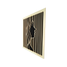 Customizable wall art frame of a face in cut and engraved wood side view Woodillusion