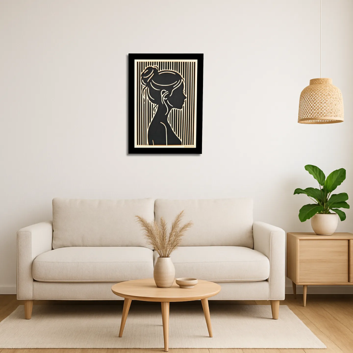 Wooden Face 4 Wall Art | Woodillusion